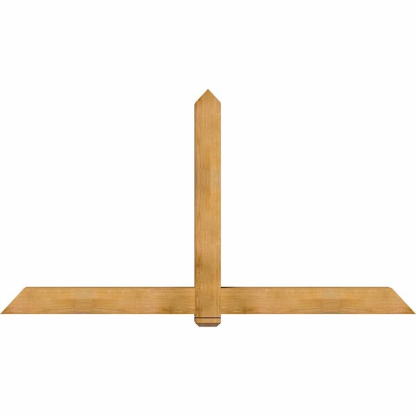 Ekena Millwork Eugene Rough Sawn Timber Gable Bracket, Western Red Cedar, 96"W x 52"H x 6"D x 6"F, 13/12 Pitch GBW096X52X0606EUG00RWR - main
